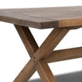 thumbnail image 3 of Grain Wood Furniture Cascais 72" Rectangular Table with Trestle Base in Brown Oak Top and Base, 3 of 5