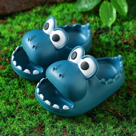 

Daqian House Slippers for Kids on Clearance Children Summer Cartoon Dinosaur Slippers Baby Bathing Shoes for Boys Girls In the Bathroom Kids Slippers for Girls Navy 1 M(200)