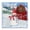 Frosty Snowman Beside Barn, variant on Stupell Industries Farmhouse Plaid Holiday Elk Black Floating Frame Canvas Art, 18 x 18, by Paul Brent