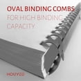 thumbnail image 4 of HOUYEE 19 Ring Plastic Binding Combs,2 Inch Diameter,450 Sheet Capacity,Letter Size Black Comb Binding Spines, (Pack of 10 Combs), 4 of 4