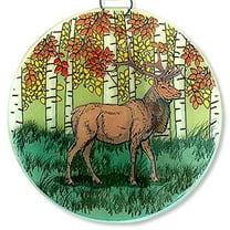 Ruth's Ethical Goods Elk Deer Christmas Tree Ornament - Art Glass Light Catcher
