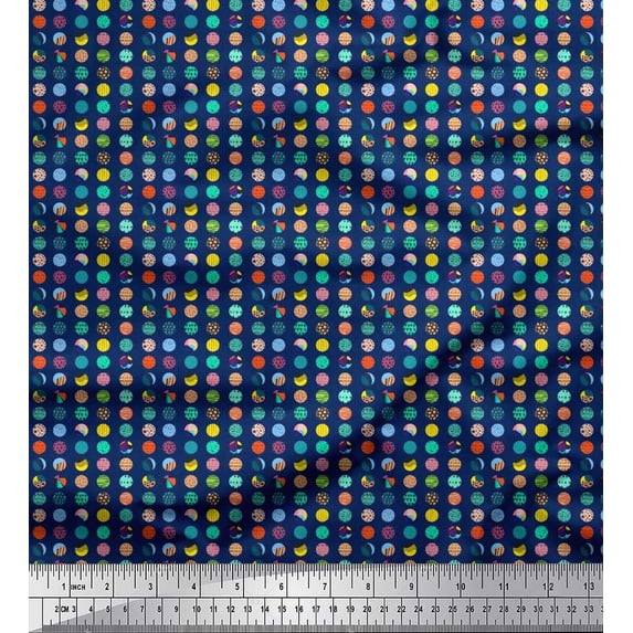 Soimoi Rayon Fabric Abstract Dots Shirting Print Fabric by The Yard 42 Inch Wide
