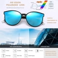 thumbnail image 3 of Gafas de Sol Polarizadas Dollger Grandes Ojo de Gato Azules para Mujeres y Hombres, 3 of 5