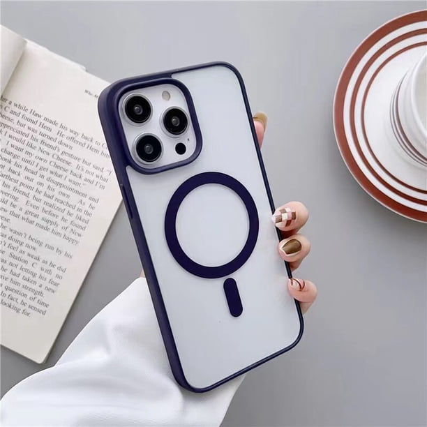 Funda de carga inalámbrica magnética Magsafe, cubierta acrílica dura, transparente, colorida, para iPhone 13, 14, 12, 11 Pro Max, Mini, X, Xs, XR Fivean unisex