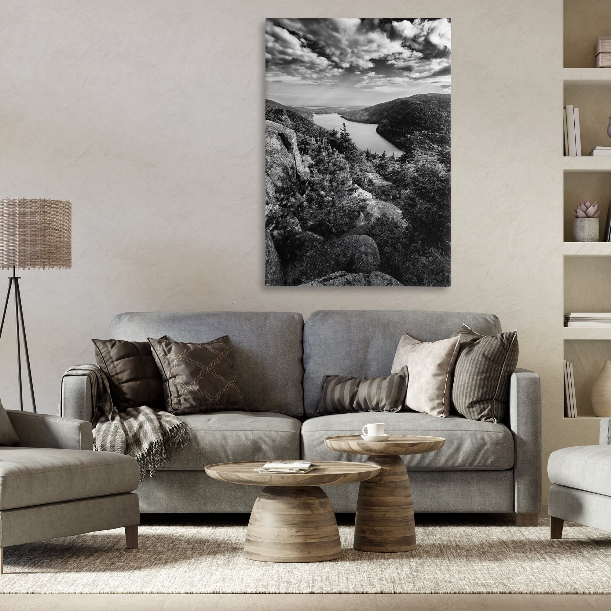 Stupell Industries Looking Over Cliffs Landscape Landscape & Nature Photography Wrapped Canvas Art Print Wall Art, 30 x 45