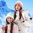 thumbnail image 3 of Autumn Winter Outdoor Beanie Caps with Ear Covers No Brim Thickened Stretchy Extended Ear Protector Hat with Adjustable Rope Wind, 3 of 10