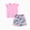 3-Pink, variant on Girls Outfits 2 Piece Outfit Set Ruffle Sleeve Top Floral Shorts Girls Summer Clothes Kids Clothing Set Sizes 5-12Y