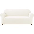 thumbnail image 1 of nipocaio Housse de Canapé Extensible Élastique Antidérapante Tissu Doux (3 Places, Blanc), 1 of 5