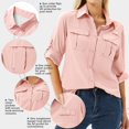 thumbnail image 3 of Camisa de pesca Toumett para mujer con protección solar UPF 50, color rosa, 3 of 8