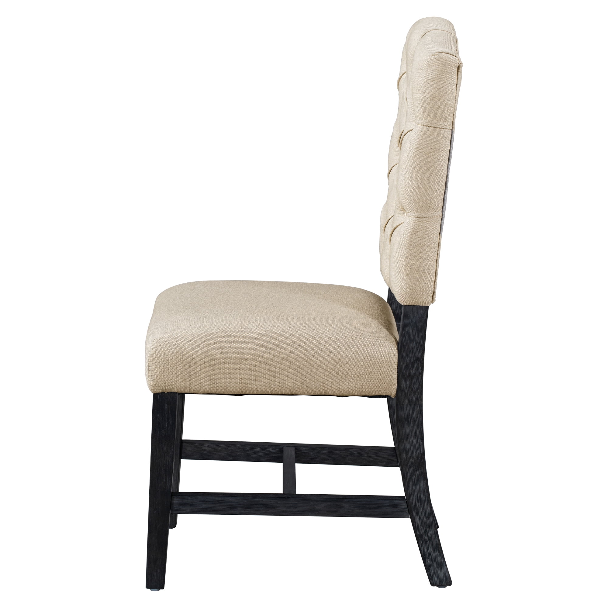 Euroco Retro Upholstered Dining Chairs Set of 2, Fabric Dining Side Chairs,Kitchen Chairs with High Backrest for Dining Room Living Room,Espresso
