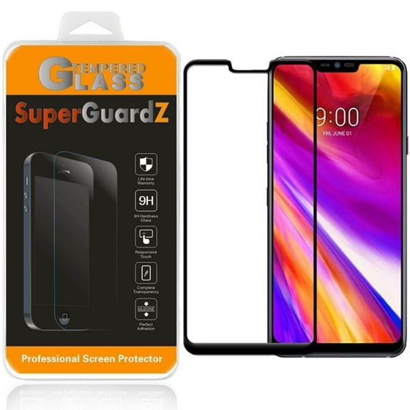 For LG G7 ThinQ - SuperGuardZ FULL COVER Tempered Glass Screen Protector [Edge-To-Edge Protect, Anti-Scratch, Anti-Bubble]   2 Stylus Pen