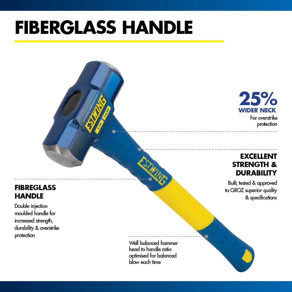 Estwing 4 lb Sledge Hammer with 16" Fiberglass Handle