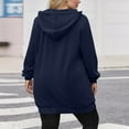 thumbnail image 4 of Moxiu Women Plus Size Zip Up Hoodies Jackets Fall Long Sleeve Tunic Sweatshirt Long Fleece Hoodie Jacket Outwear with Pockets 2025 Navy,XXL, 4 of 9