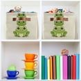 thumbnail image 6 of Frogs Stack on Each Other Storage Bins with Handle Fabric Organizer Basket Foldable Box 2 Pack 14.2x10.2x8.3, 6 of 8