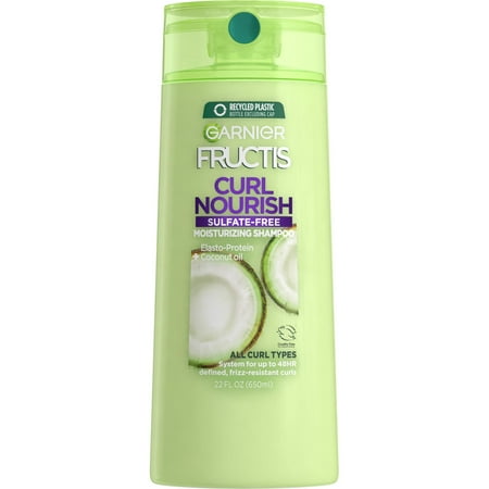Garnier Fructis Curl Nourish Moisturizing Shampoo with Coconut Oil, 22 fl oz