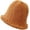 Orange, variant on CoCopeaunts Women Bucket Hat Plain Autumn Winter Thicken Warm Lamb Wool Bucket Cap Outdoor Foldable Girl Simple Casual Basin Hat