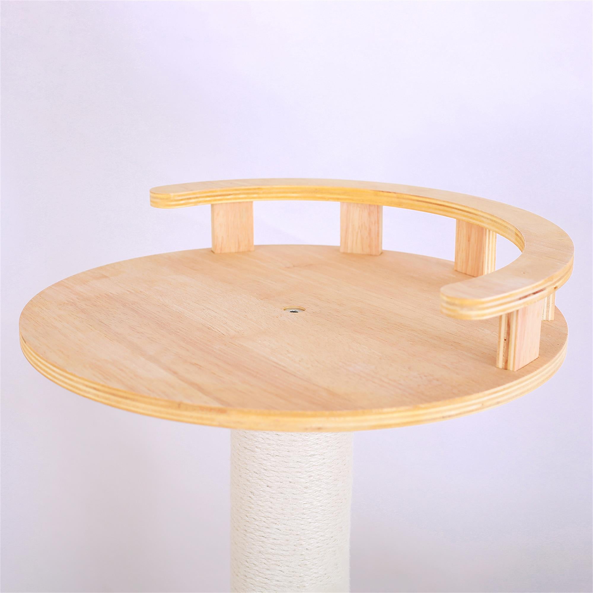 Pefilos 58" Modern Wooden Cat Tree Tower for Indoor Cats, Multi-Level Sturdy Cat Tree Play House Condo with Space Capsule, Beige Pefilos 58" Modern Wooden Cat Tree Tower for Indoor Cats, Multi-Level Sturdy Cat Tree Play House Condo with Space Capsule, Beige