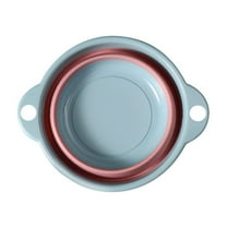 Coollooc Collapsible Wash Basin, Baby Kids Wash Basin Dish Tub for Travel Home, 3 Different Sizes Space Pink Big Volume, Multifunctional Collapsible Wash Basin (9.4 Inch)