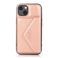 thumbnail image 3 of Phone Case for iPhone 14 Wallet Cover with Wrist Crossbody Strap Lanyard Credit Shoulder Card Holder Slot Stand Leather Back Magnetic Flip Cell Accessories For iPhone 14, Rosegold, 3 of 9
