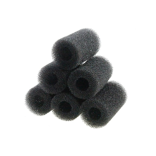 Paquete de 6 esponjas de prefiltro para acuario, camarones, freír, filtro de tanque de peces, entrada de 0,6 pulgadas, cubierta de espuma de repuesto