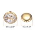 thumbnail image 2 of 50pcs Crystal Rivets 9mm Rhinestone Rivets Rapid Stud Rivets for Clothing Leather Crafting, Gold, 2 of 6