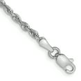 thumbnail image 1 of 10k White Gold 2.25mm Quadruple Rope Chain Bracelet Anklet, 1 of 6