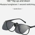thumbnail image 5 of Clip on Sunglasses Over Prescription Glasses Polarized Anti Glare Flip Up UV Protection Glasses For Men Women-White mercury lens-Number one, 5 of 5