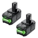 thumbnail image 1 of 2 Baterías Recargables de Iones de Litio de 18 V 6,0 Ah, Herramienta Eléctrica Inalámbrica Ryobi ONE+ BPL1820 P108 P109 P106, 1 of 10