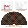 thumbnail image 4 of Rateoe Brown Moroccan Trellis Print Christmas Tree Skirt 30" for Xmas Holiday New Year Party Circle Tree Mat Ornaments Decoration, 4 of 7