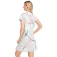 thumbnail image 4 of Women's Sleepshirts Pink Flower and Gray Bird Nightgowns Sleep for Women Soft House Dresses Night Gown for Ladies, 4 of 6