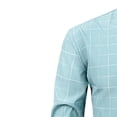 thumbnail image 4 of XuJwPNcy Men Long Sleeve Shirt Fashion Striped Collar Dress Tops Button down Work Casual Shirts(Mint Green,Small), 4 of 4