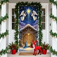 thumbnail image 5 of Merry Xmas Door Cover - Christmas Nativity Door Decorations Banner for Photography Background, Winter Holiday, Xmas Eve Party Photo Booth Prop, 5 of 6