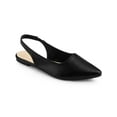 thumbnail image 1 of BLISSFUL STEP Women's Shoes Slingback Pointed Toe Flat Shoes Black 7, 1 of 7