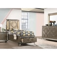 thumbnail image 4 of Acme Skylar Full Bed w/Storage & LED LED, Synthetic Leather & Dark Champagne, 4 of 6