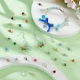 thumbnail image 4 of 180 piezas de dijes colgantes de 9 colores, colgantes de vidrio galvanizado, cuentas de gota con tapa de latón, dijes de cuentas de vidrio transparente, 4 of 5