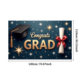 thumbnail image 3 of Graduation Party Supplies Congrats Grad Banner Backdrop Background with Balloons and Confetti Decorations for Graduation Ceremony Celebration Classroom Event, 3 of 4