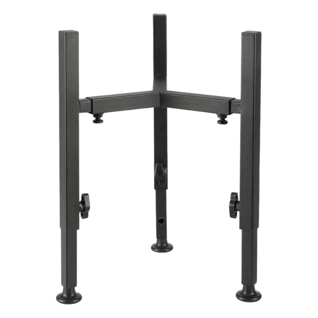Soporte elevado para cuencos de perros. Ahorra espacio. Soporte individual para perros medianos y grandes. Altura ajustable para exteriores.