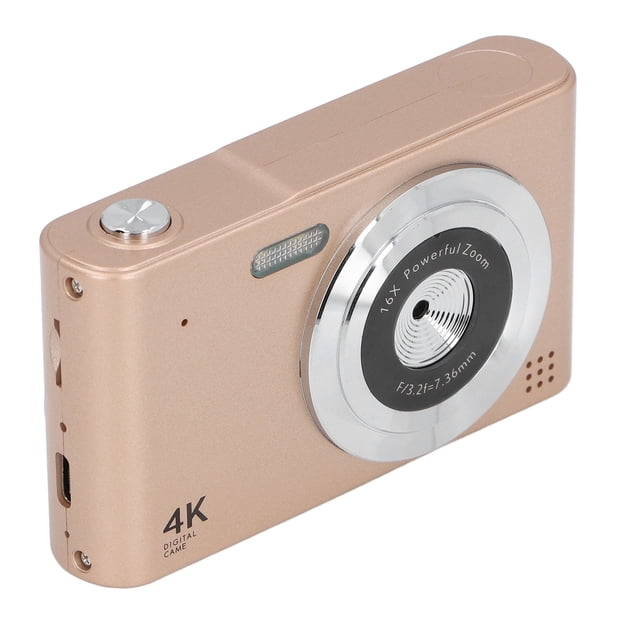 Cámara Digital 4K, Zoom 16x Sin Vibracia para Fotografía, Grabación de Vídeo, Vieges, Cámara Digital de Fotografía Confocque Autico, Cámara Compacta de 2,4 Pulgadas