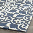 thumbnail image 2 of Safavieh Cambridge Collection CAM133G Handmade Moroccan Geometric Navy and Ivory Premium Wool Area Rug (2'6" x 4'), 2 of 3