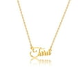 thumbnail image 1 of AUNOOL Customized Name Necklace Personalized Name Necklace 14K Gold Plated New Mom Bridesmaid Gift Jewelry for Women Gold Word Necklace Font Necklace, 1 of 5