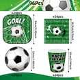 thumbnail image 3 of 96 Pcs Soccer Birthday Party Supplies for 24 Guests Includes 7 Inch /9 Inch Soccer Paper Plate Disposable Cups and Napkins for Soccers Birthday Tableware Set Sports Party Decorations, 3 of 6