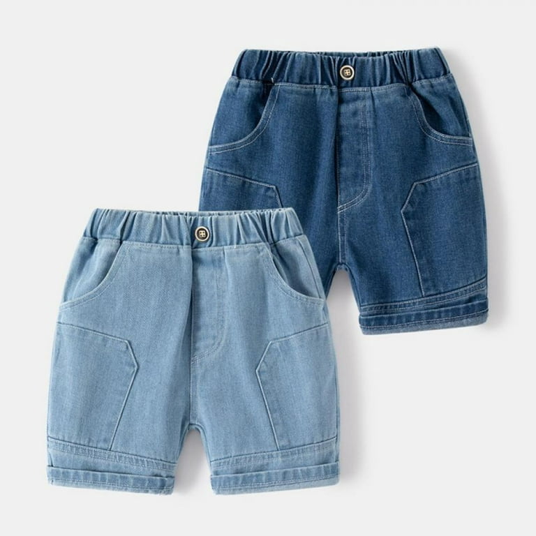 Kid's Shorts Blue Cotton Denim