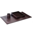 thumbnail image 1 of Dacasso Set Luxury Leather Pad & Desk Organization Essentials, 3 Piece, Dark Brown, 1 of 5