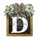 thumbnail image 1 of Corona personalizada con apellido | Letrero colgante para la puerta principal | Decoración de madera con monograma para la entrada de la casa durante todo el año, 1 of 1