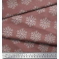 thumbnail image 2 of Soimoi Brown Cotton Voile Fabric Snow Flakes Floral Decor Fabric Printed Yard 42 Inch Wide, 2 of 3