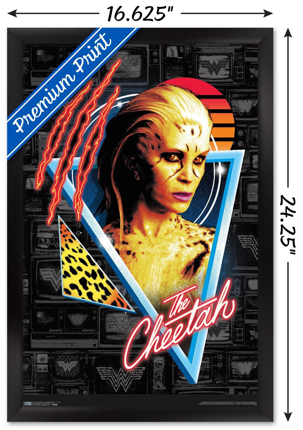 DC Comics Movie - Wonder Woman 1984 - The Cheetah Wall Poster, 14.725" x 22.375", Framed