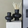 thumbnail image 2 of CosmoLiving by Cosmopolitan 11", 9"H Gourd Style Black Ceramic Vase, Set of 2, 2 of 7