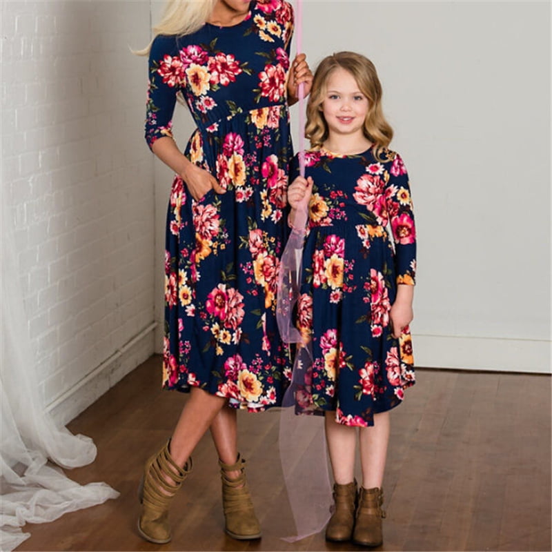 floral dress mother and daughter