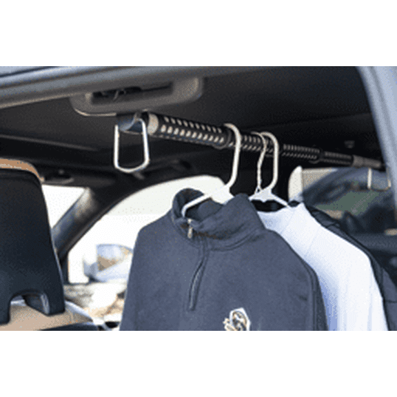 Expandable Clothes Hanger Bar - Versatile Dual Mount Hanger, Extendable from 35" to 56" Wide, Fits Most Cars, SUVs and Vans, Cushioned No-Slide Bar