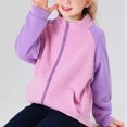thumbnail image 2 of HUANBAI Kids Boys Girls Colorblock Full Zip Polar Jacket Toddler Coat 11-12 Years, 2 of 4